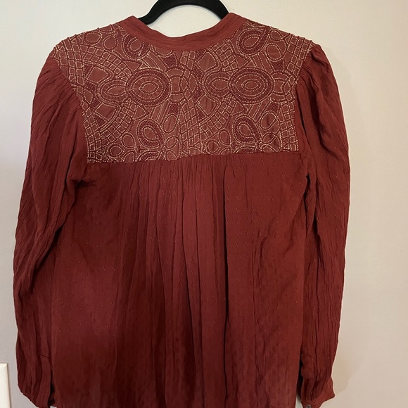 Free People Canyon Rose Red Hi Low Metallic - Picture 4 of 6